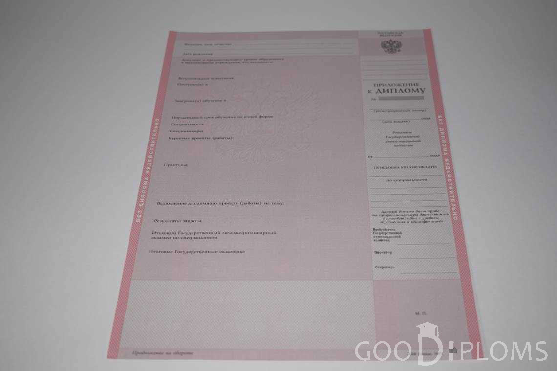 Приложение к Диплому Техникума период c 1997 по 2002 год - Запорожье