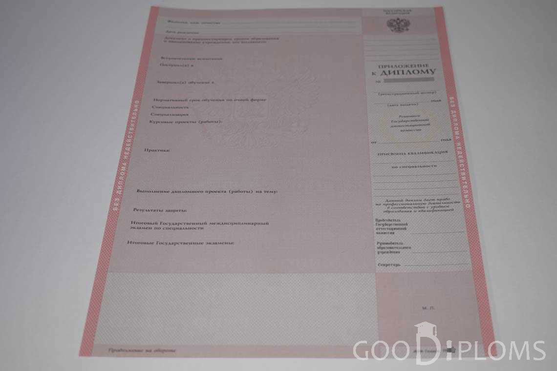 Приложение к Диплому Техникума период c 2003 по 2007 год - Запорожье