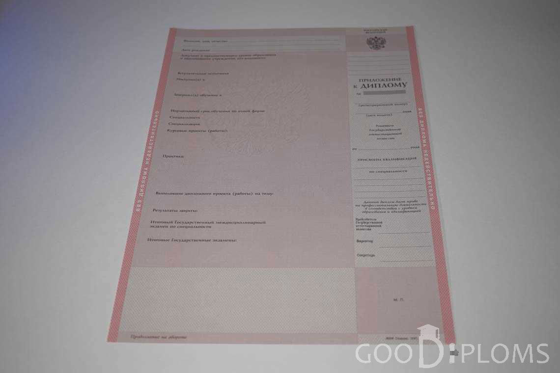 Приложение к Диплому Техникума с Отличием в период c 1997 по 2002 год - Запорожье