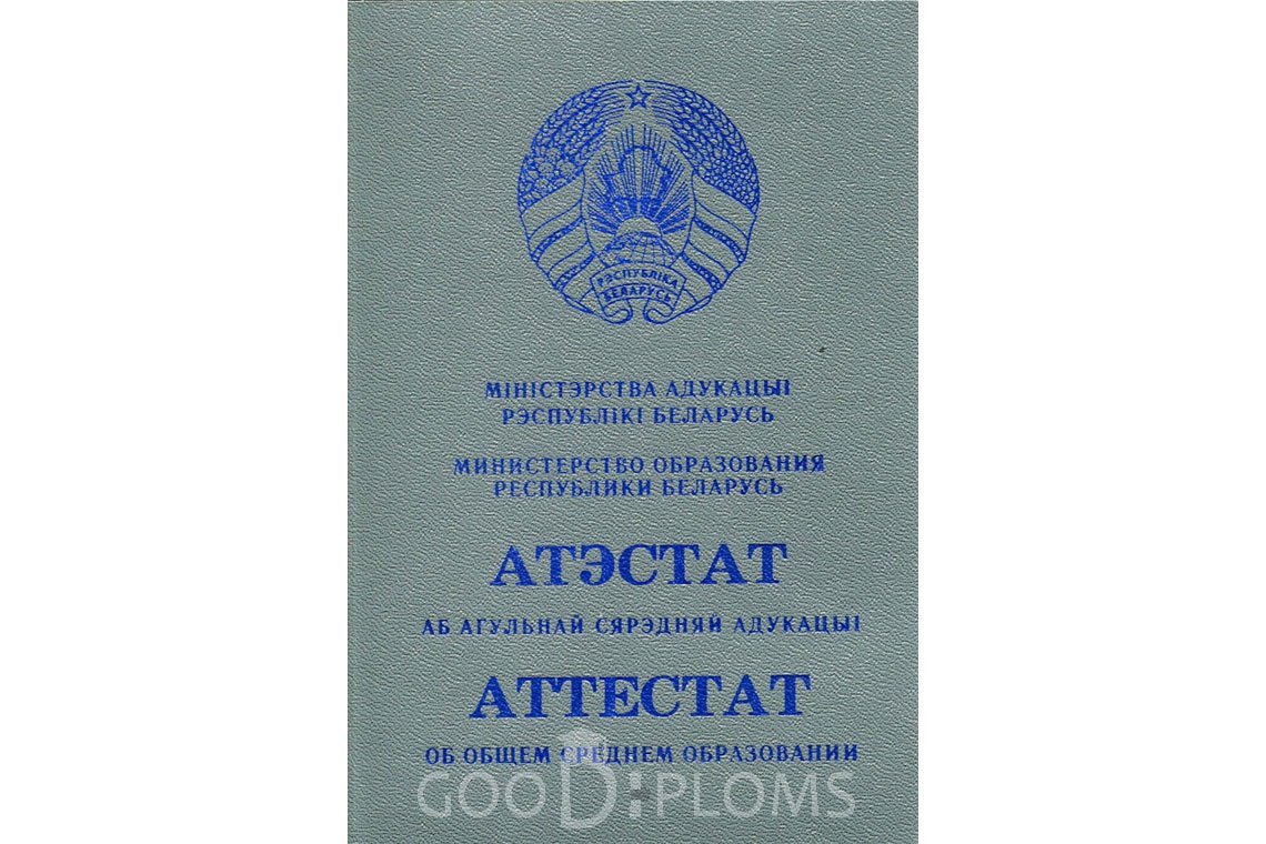 Белорусский аттестат за 11 класс - Обратная сторона- Запорожье