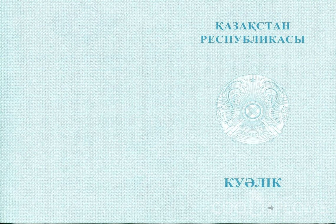 Казахский аттестат за 9 класс - Обратная сторона- Запорожье